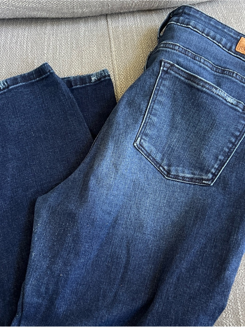 Judy Blue Patch Pocket High Rise Flare Fit Dark Wash Jeans 7/28 JB84146